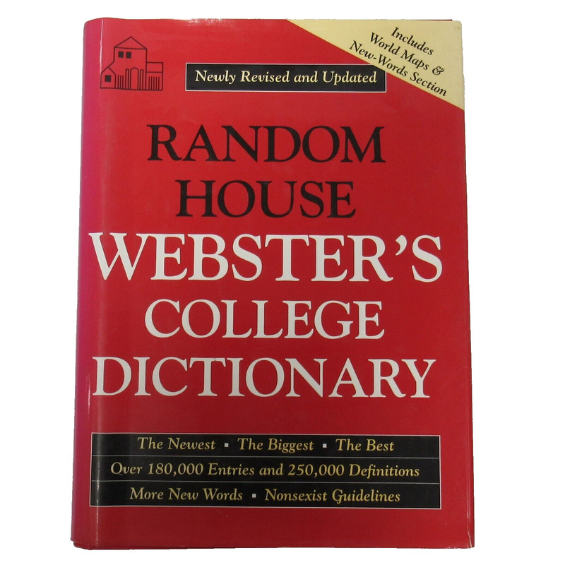 NEWLY REVISED RANDOM HOUSE NEW YORK WEBSTER’S COLLEGE DICTIONARY HARDCOVER BOOK
