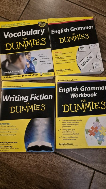 For Dummies English Grammar Vocabulary Writing Fiction Set 2nd Edition Lot 4