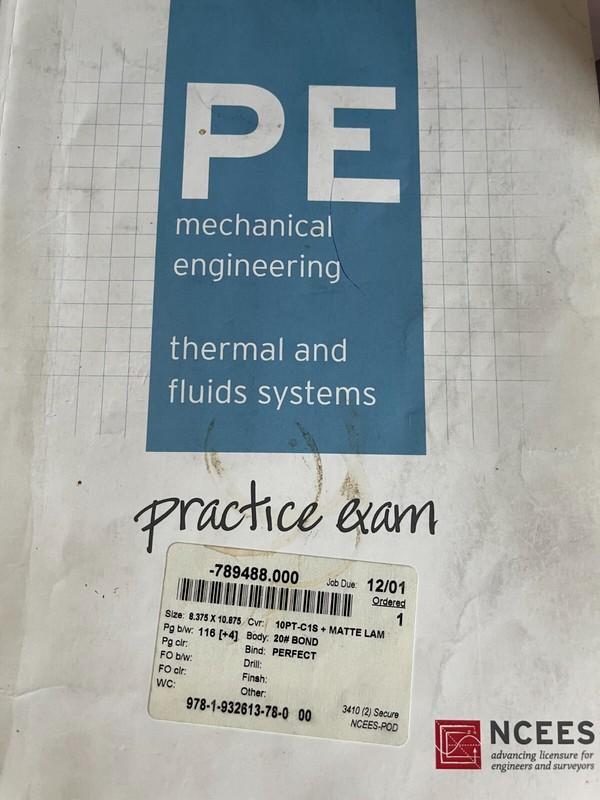 Mechanical Engineering Thermal and Fluids Systems Practice Exam