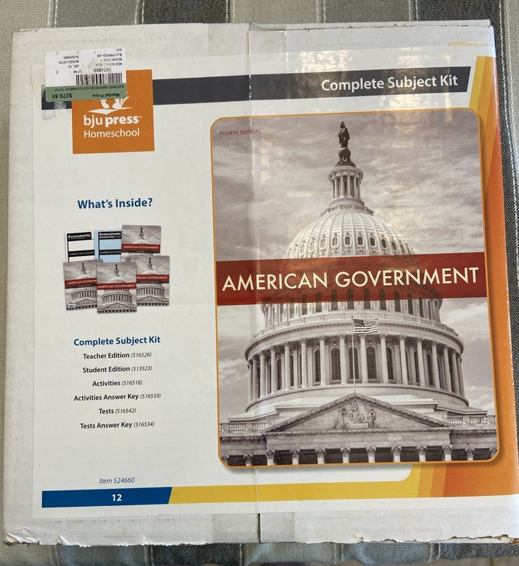 NEW BJU Press 12th grade AMERICAN GOVERNMENT Complete Subject Kit 4th ed History gallery