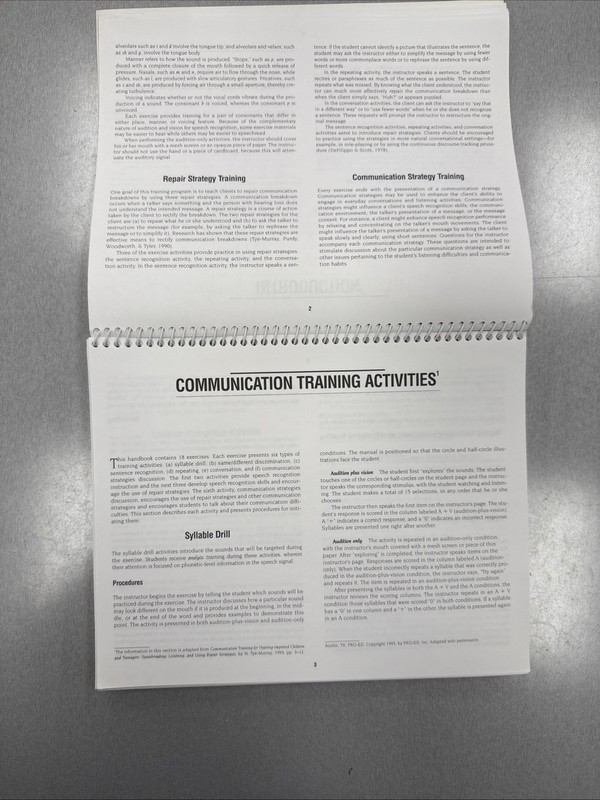 Communication Training for Older Teenagers & Adults - Listening, Speechreading gallery