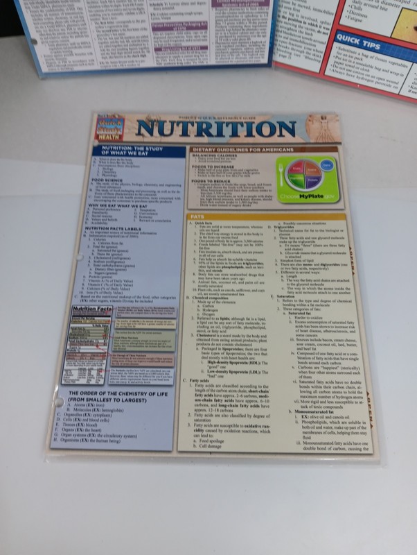 7 Medical BarChartsTri-Fold Quick Study Laminated Academic Guide Lot- gallery