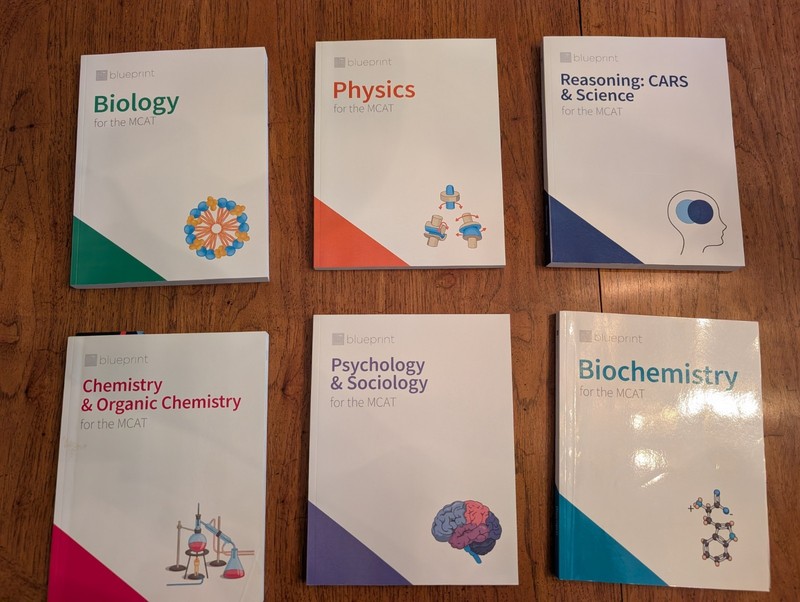 Complete Blueprint MCAT Prep 6-Book Set with original box