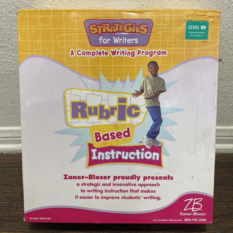 Zaner-Bloser -Strategies for Writers Level D, Rubic Based Instructions 4th Grade
