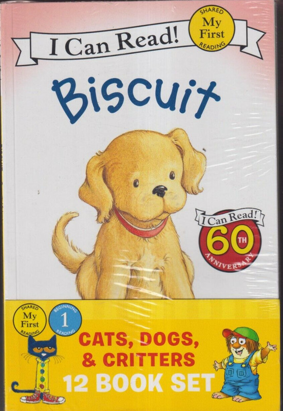 12 Book Set My First I Can Read Cats Dogs & Critters Set Beginning 1 Reading