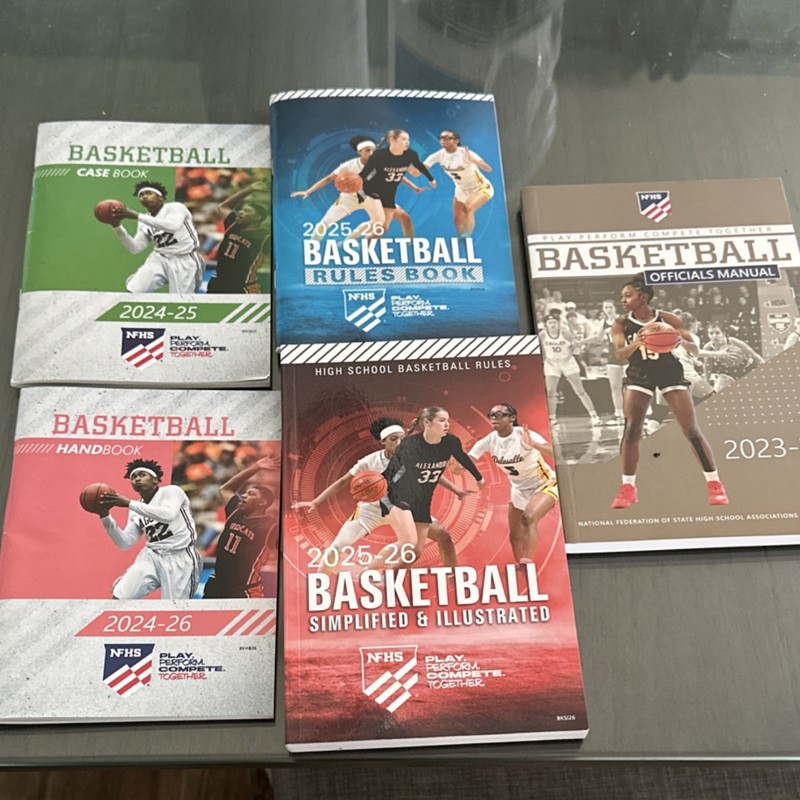 NFHS High School Basketball Rules Handbook 2023-2026 Paperback Book Bundle