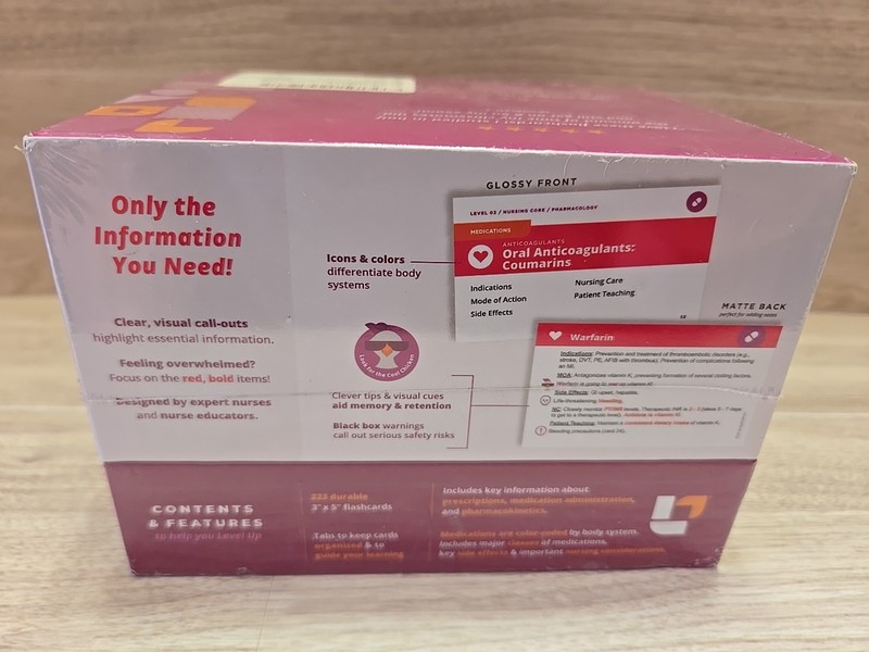 Level Up RN Pharmacology Nursing Flashcards Edition 3 Flashcards, New/Sealed gallery