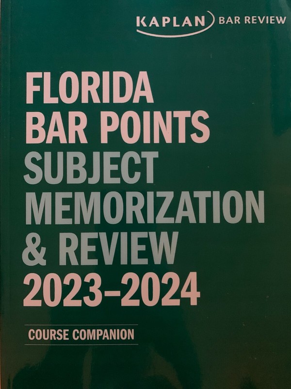 FEB 2024 Kaplan Exam Review FLORIDA Bar Points Subject Outlines + Barbri + FL +