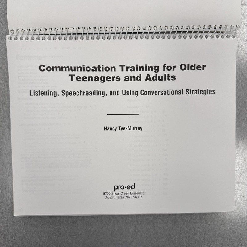 Communication Training for Older Teenagers & Adults - Listening, Speechreading gallery