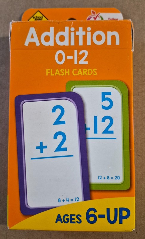 School Zone Addition Flashcards 0-12 Ages 6 And up