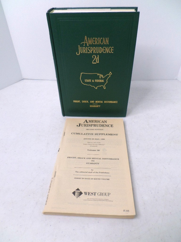 American Jurisprudence 2d 1968 State & Federal 2nd Ed Vol 38 w/ 1998 Supplement