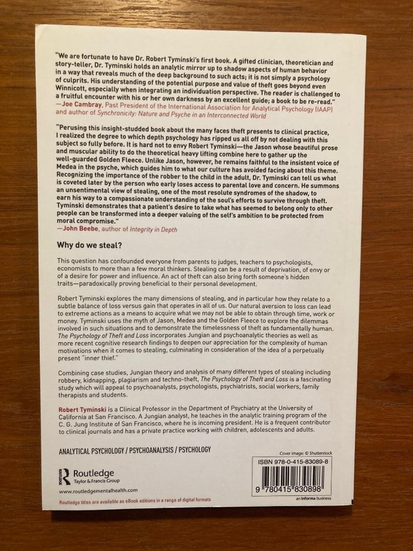 The Psychology of Theft and Loss by Robert Tyminski (1st Ed., 2014, Paperback) gallery