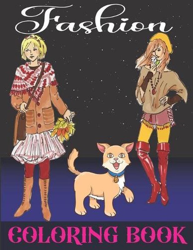 Fashion Coloring Book: Cute Fashion Coloring Book for Girls by Tfatef Toura (Eng