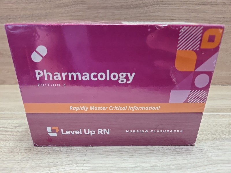 Level Up RN Pharmacology Nursing Flashcards Edition 3 Flashcards, New/Sealed