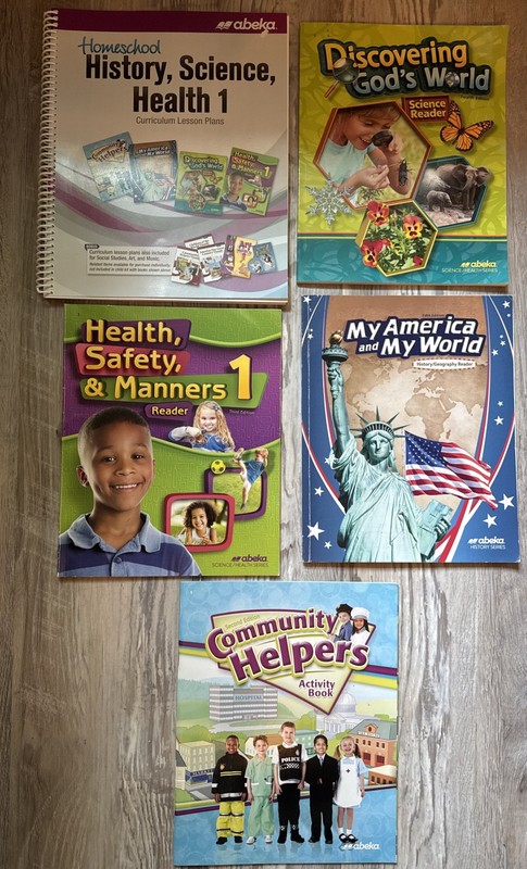Abeka History, Science, Health 1 Lesson Plans and Readers – no marks!