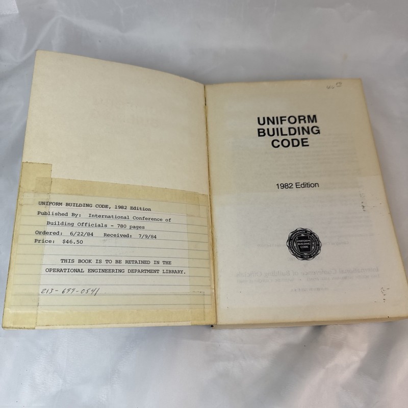 Uniform Building Code 1982 Paperback Third Printing UBC 82 Vintage Book gallery