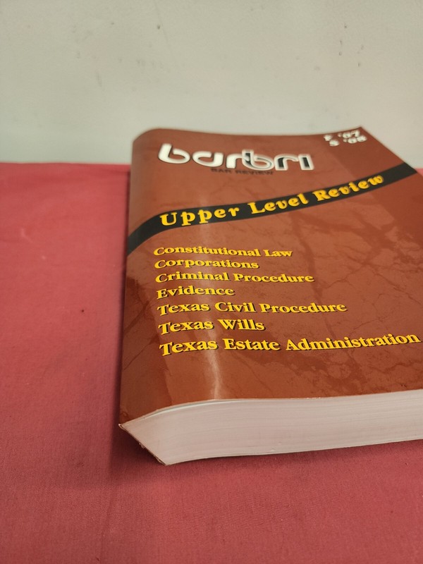 Barbri Bar Review Upper Level Review Texas Legal Prep Study gallery