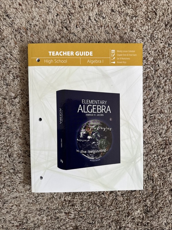 Elementary Algebra (Teacher Guide), Harold R Jacobs