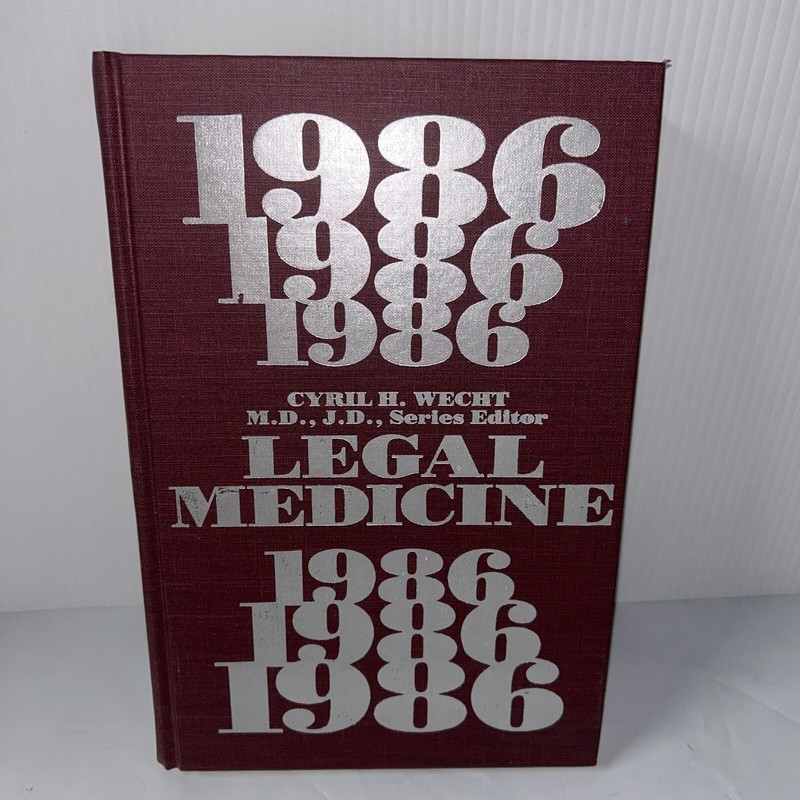 Legal Medicine 1986 by Cyril H. Wecht (English) Hardcover Book