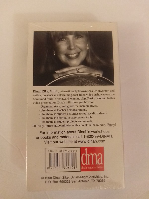 How To Use Dinah Zike's Big Book Of Books VHS Video Cassette Brand New Sealed gallery