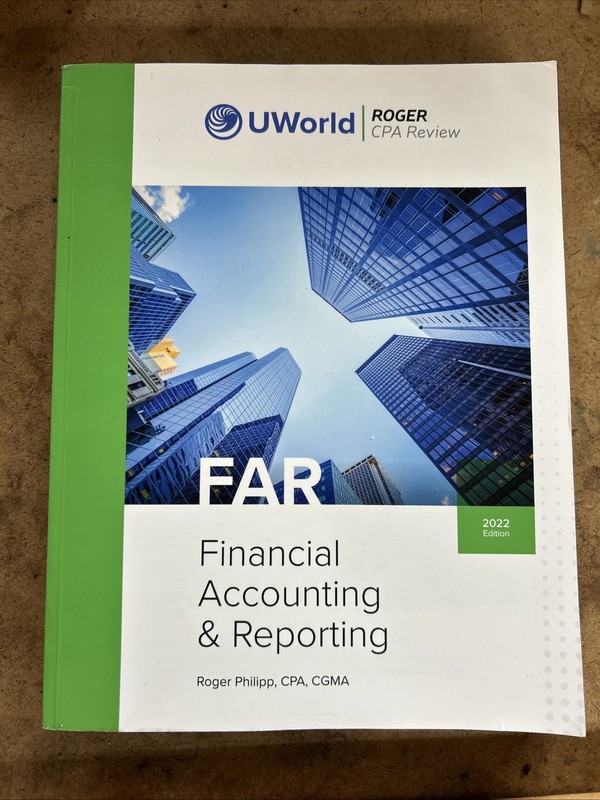 FAR 2022 Edition Textbook by UWorld Roger CPA Review (2021, Trade Paperback)