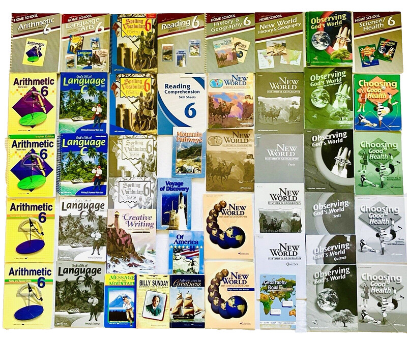 ABEKA 6th Grade 6 Lot 45 Parent & Child Kit~Complete Curriculum History Science+