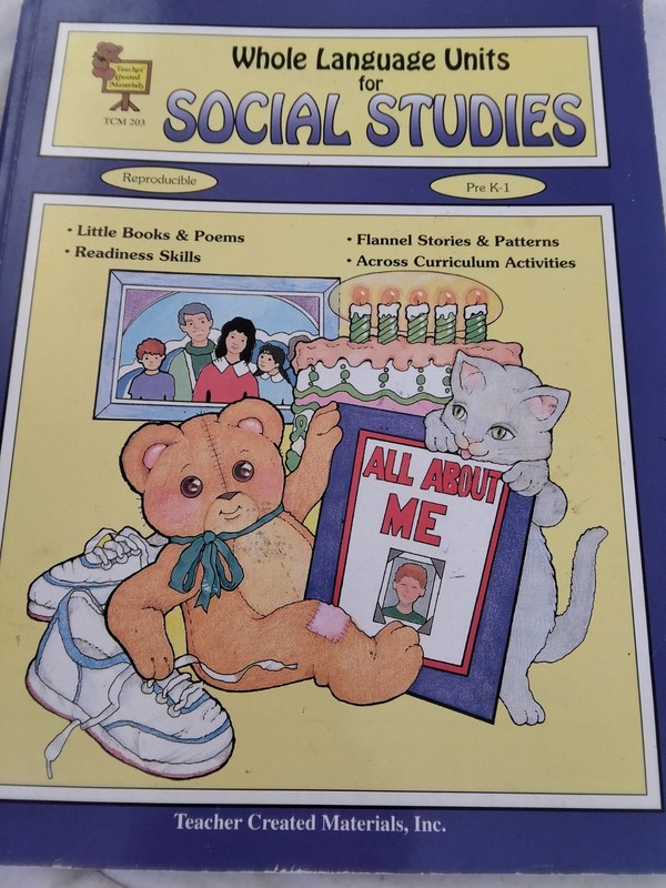 Pre-K-1 Social Studies Curriculum Reproducibles Book Whole Language Unit GOOD