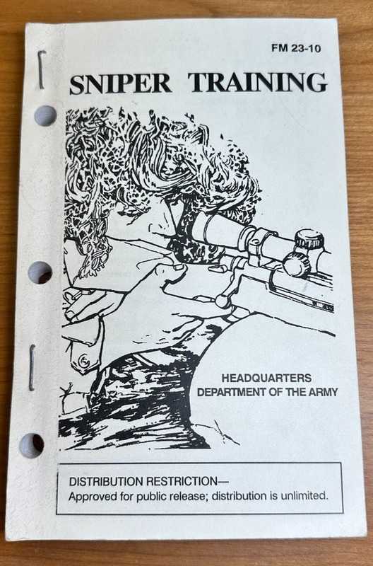 U.S. MILITARY ARMY COMBAT WEAPONS SNIPER MANUALS, BOOKLETS, GUIDES