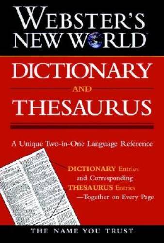 Webster’s New World Dictionary and Thesaurus – Hardcover – ACCEPTABLE