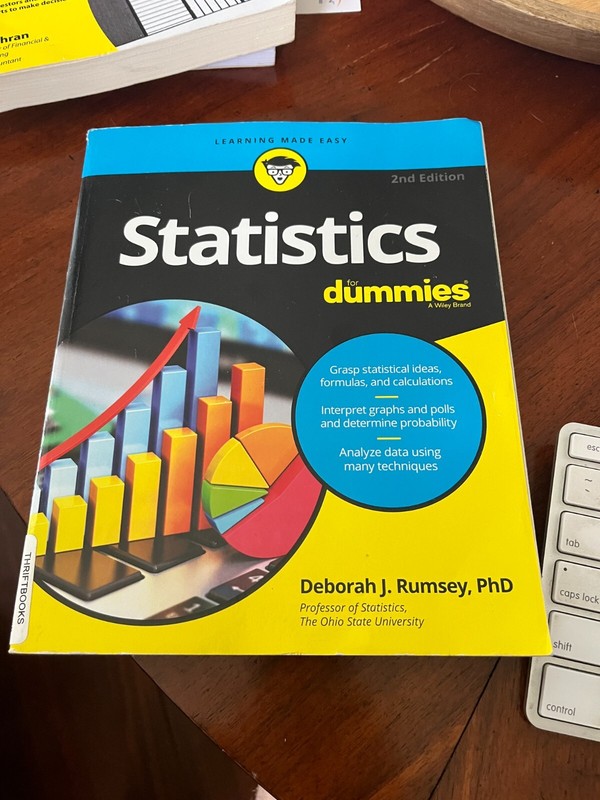Statistics for Dummies by Deborah J. Rumsey (2016, Trade Paperback)