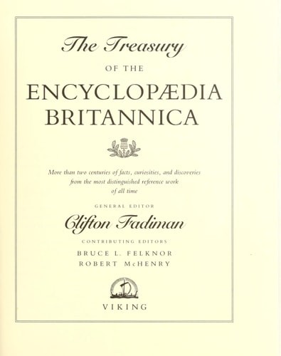 The Treasury of the Encyclopaedia Britannica by , Very Good Book