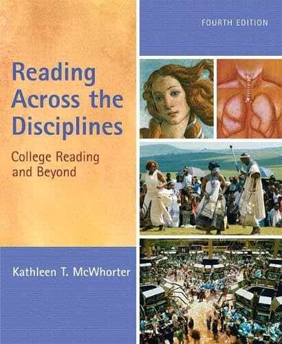 Reading Across the Disciplines – Paperback, by McWhorter Kathleen T. – Very Good