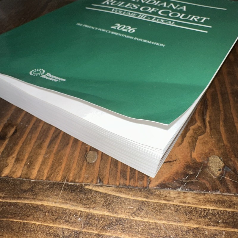 2026 Indiana Rules of Court Volume III - Local 9798350203349 gallery