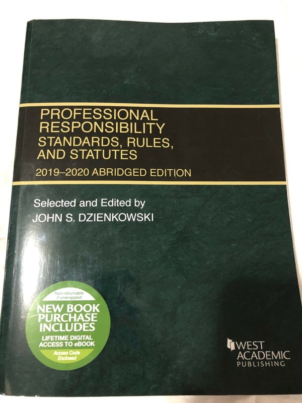 Selected Statutes Ser.: Professional Responsibility, Standards, Rules and…