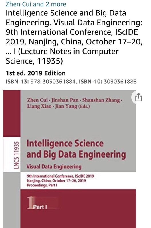 Lecture Notes in Computer Science Ser.: Intelligence Science and Big Data..part1
