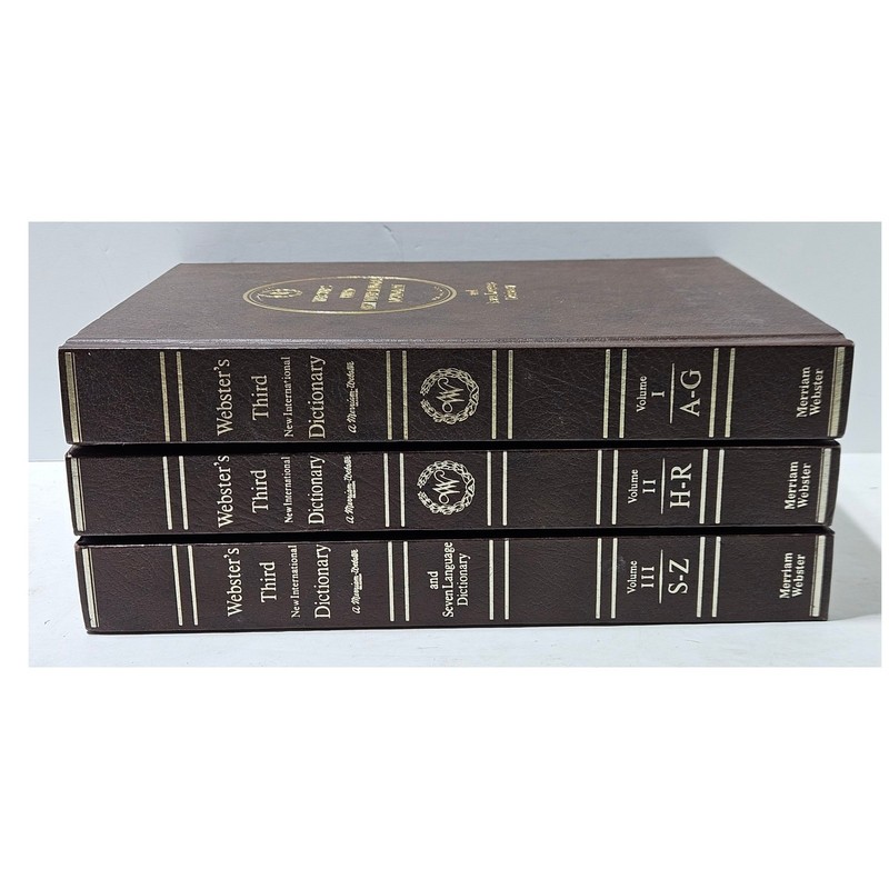 Webster’s Third New International Dictionary Merriam-Webster 3 Volume Set 1981