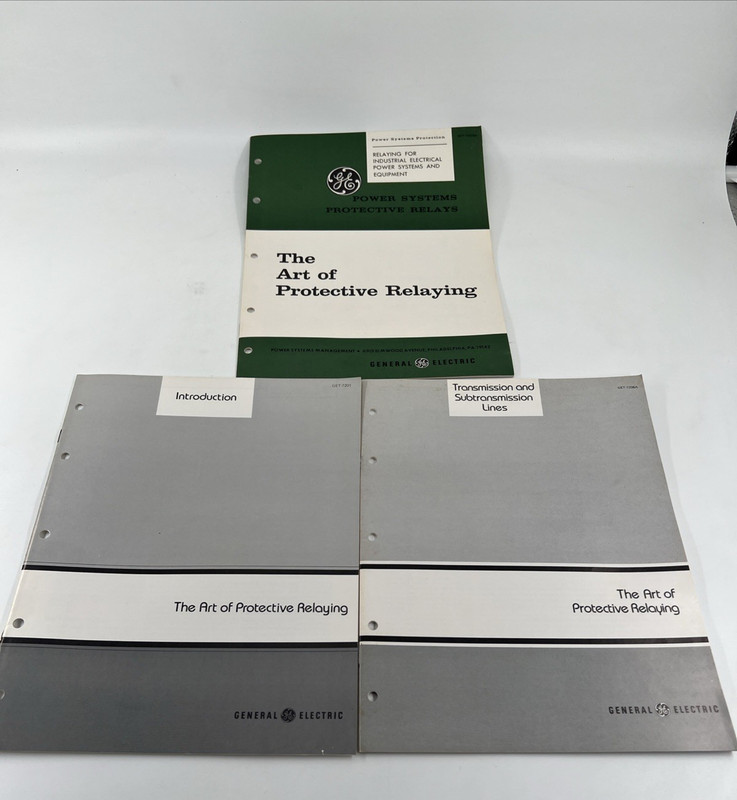 The Art Of Protective Relaying General Electric Vintage Manuals Lot of 3