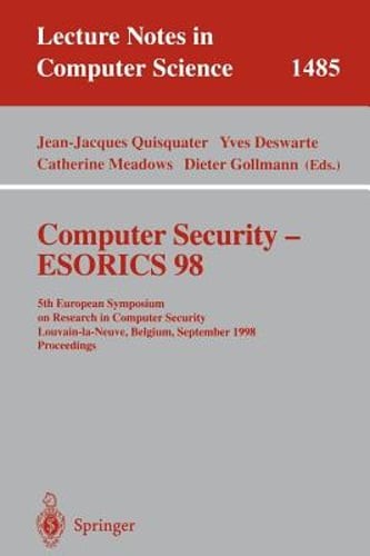 Computer Security – Esorics 98: 5th European Symposium on Research in Computer