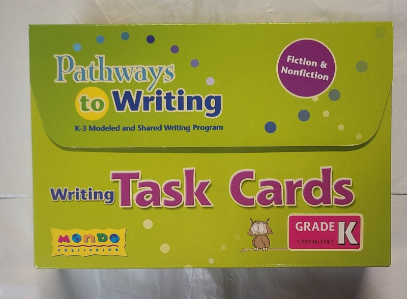 Mondo Pathways to Writing / WRITING TASK CARDS GRADE K / NEW