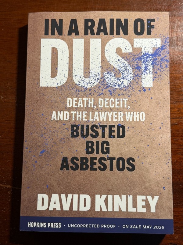 In a Rain of Dust David Kinley Uncorrected Proof Hopkins Press PB Book 2025
