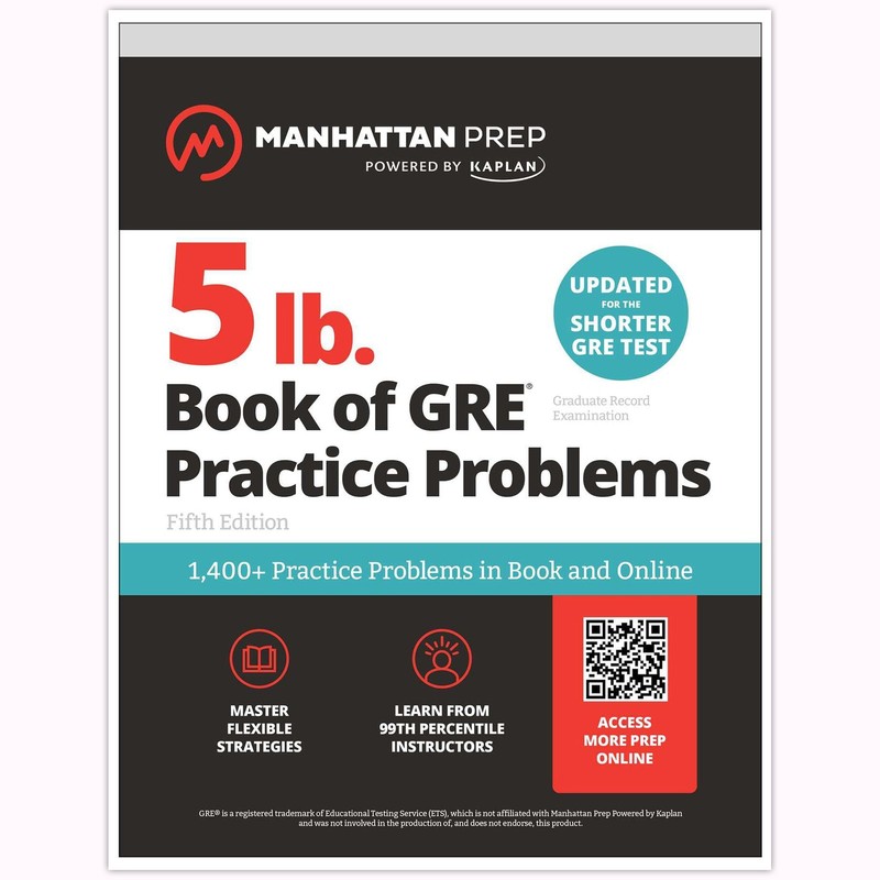 5 lb. Book of GRE Practice Problems: 1,400+ Practi by Manhattan Prep 2024 PB New