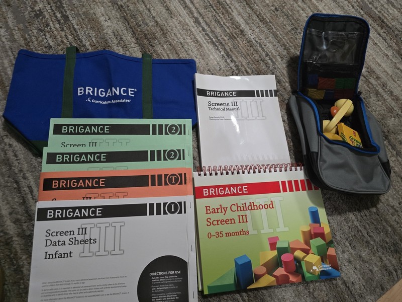 BRIGANCE Early Childhood Screen III Assessment Kit with Manuals & Data Sheets
