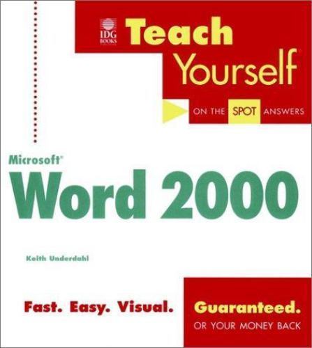 Teach Yourself Microsoft Word 2000 by Keith Underdahl (1999, Trade Paperback)