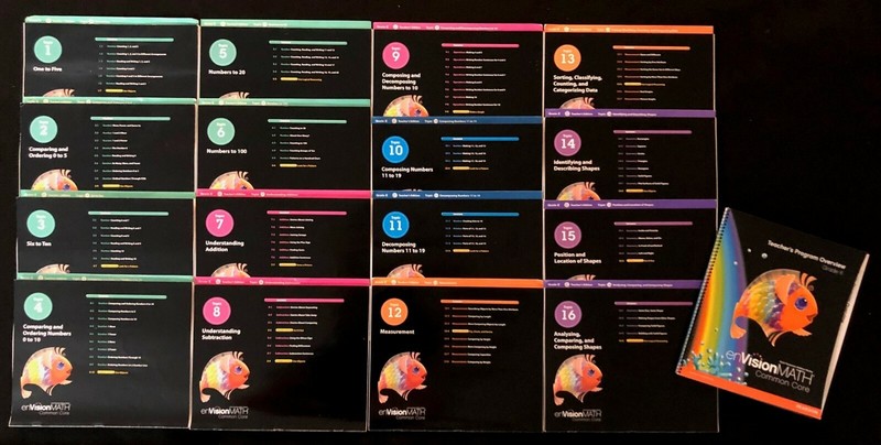Kindergarten Pearson enVision TEACHER'S EDITION - Entire Set Topics 1-16 (2012)