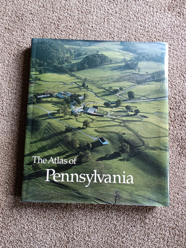 Atlas of Pennsylvania_David J. Cuff_HCDJ_1st Edition_1989_Ex-library_Very Good