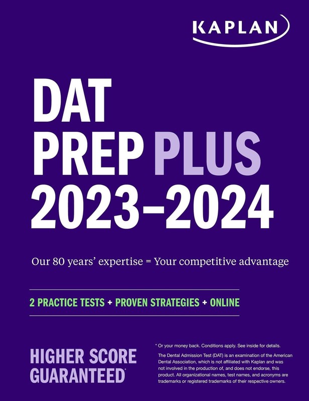 DAT Prep Plus 2023-2024: 2 Practice Tests + Proven Strategies + Online (Kapl…