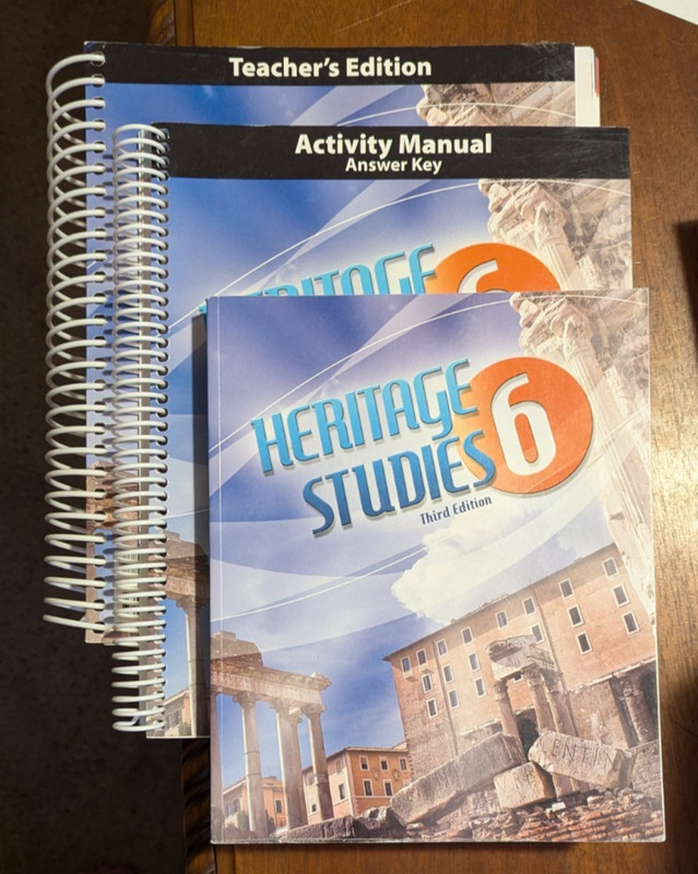 BJU Press Heritage Studies 6, Third Edition 3-book lot