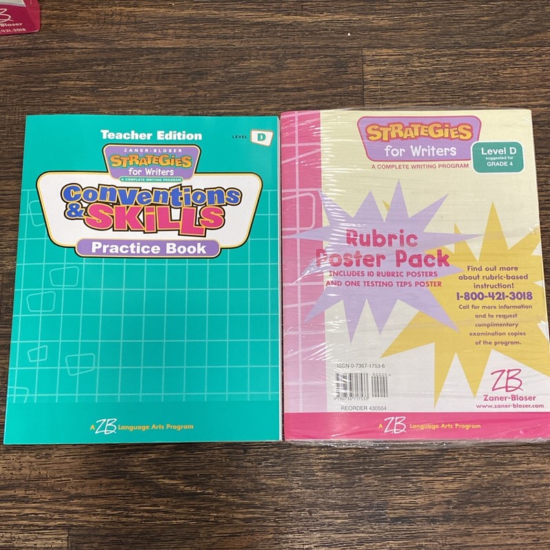Zaner-Bloser -Strategies for Writers Level D, Rubic Based Instructions 4th Grade gallery