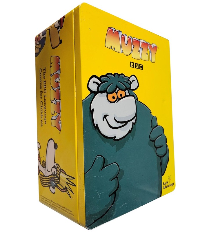 MUZZY BBC Language Course For Children incl Tin Box Complete w/ DVDs, CD, & Book