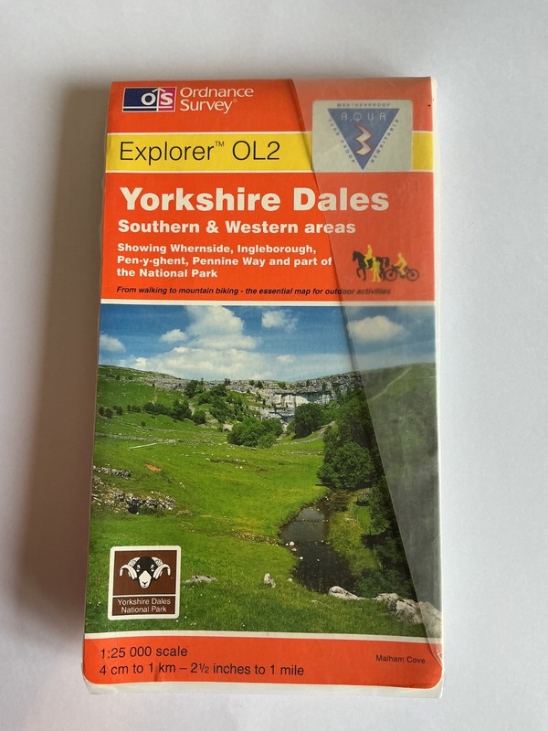 Yorkshire Dales Explorer OL2 Weatherproof Map. Southern & Western Area